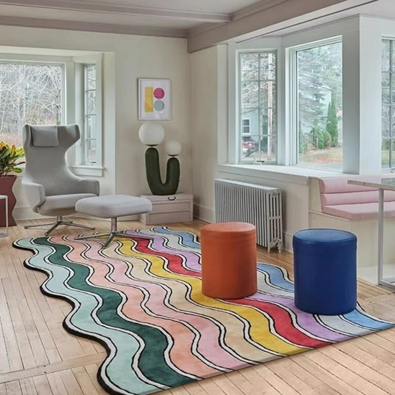 Area Rug Luxury Hand Tufted Wool Home Decor for Runner Entryway Rug Modern Abstract Living Room Rugs