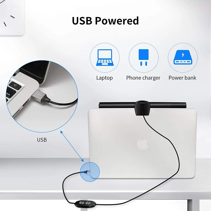  Светодиодная панель для экрана с USB настольная лампа регулируемой яркостью монитора ноутбука подвесной светодиодный светильник защитой глаз