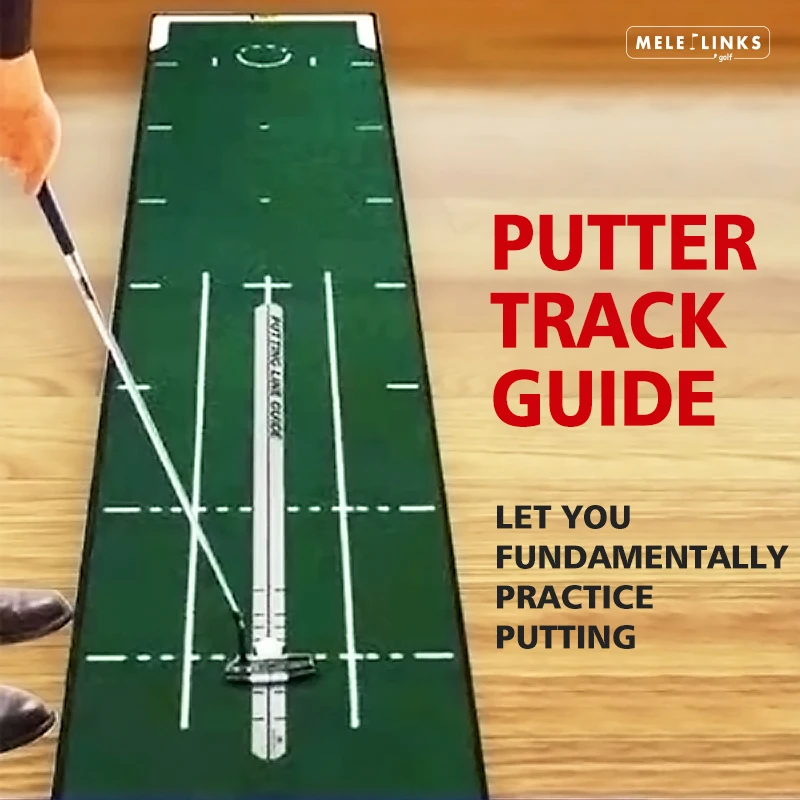 Aluminum Alloy Golf Putting Guide Ruler Alignment Training Aid For Putting Green Indoor & Outdoor Golf Putting Trainer