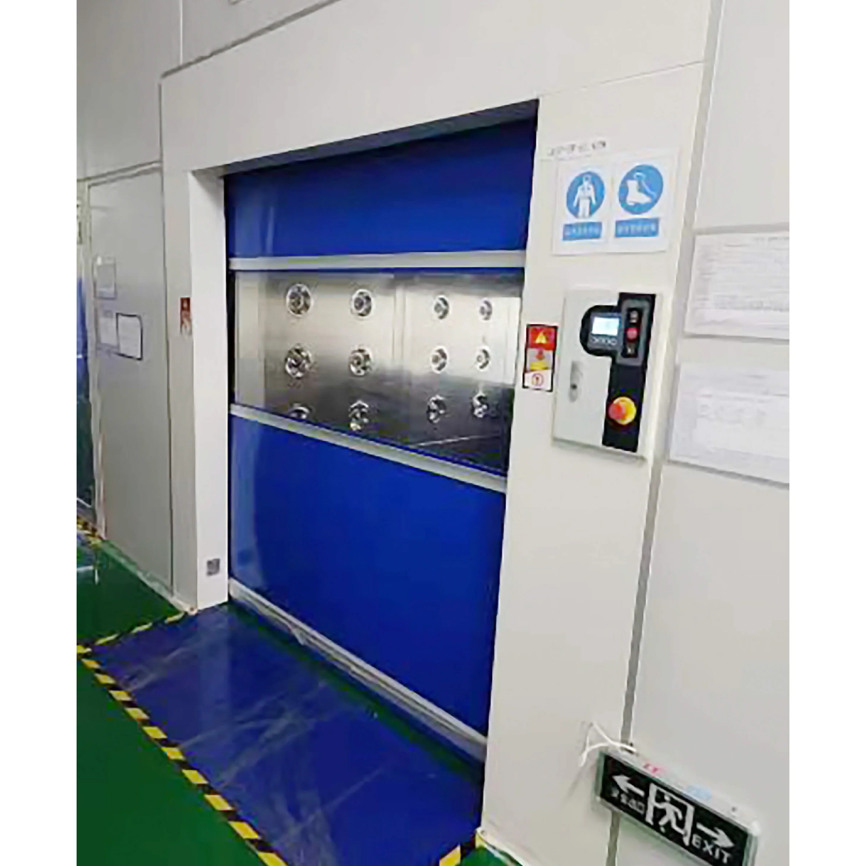 PVC Curtain Roll Up Door Air Shower Workshop Entrance Rolling Shutter Fast High Speed Air Shower