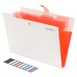 multi color portable plastic button accordion document folder waterproof 5 pocket expandable file folders