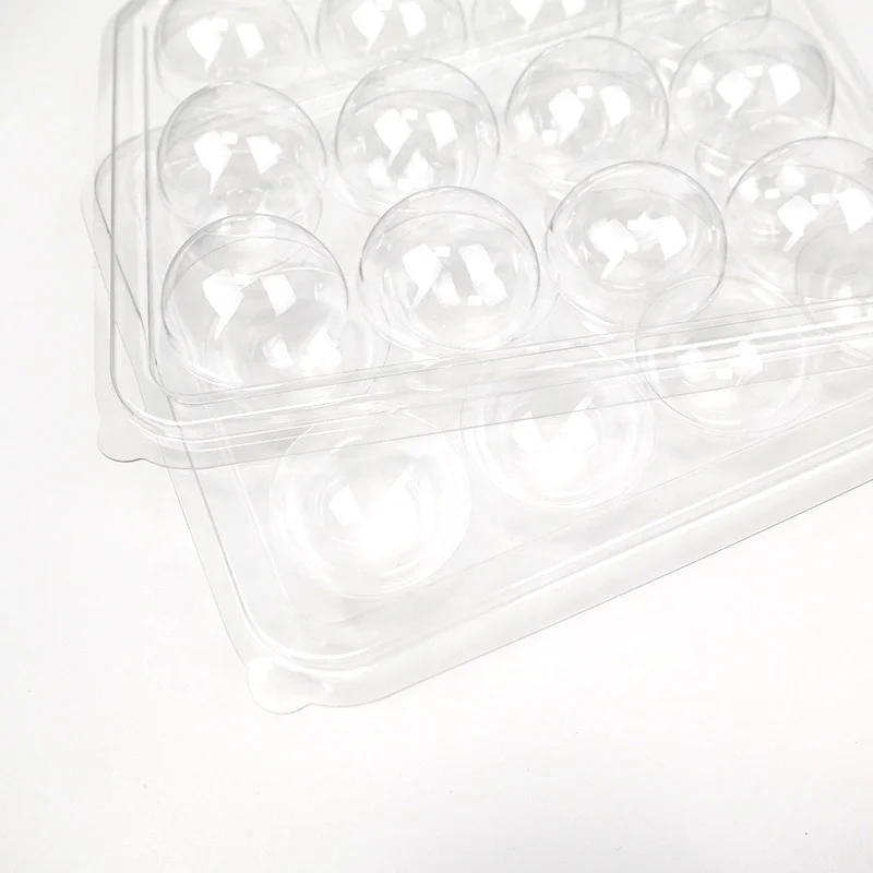 12 truffle chocolate candy custom transparent plastic clamshell blister packaging tray box
