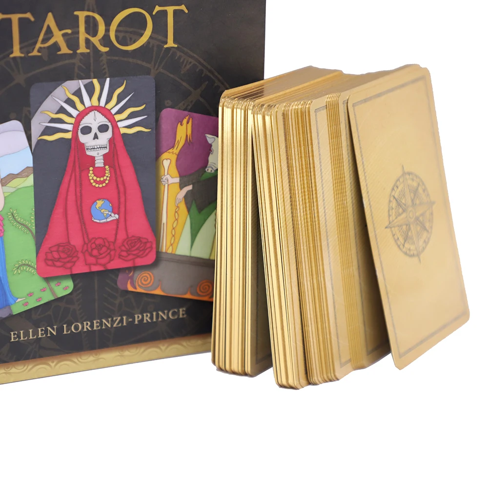 Wholesale Printed Gold Silver Edged Card Tarot For Fortune Telling Tarot Card Case