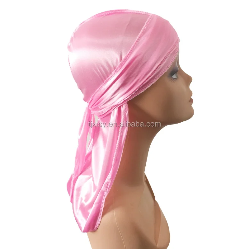 Мужской черный платок Durag doo rag с капюшоном, сатиновый шарф для волос, этническая бандана на заказ, пиратская шляпа OEM