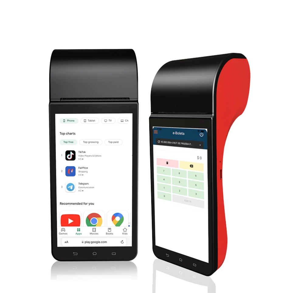 Портативный Pos-терминал с 58 мм принтером, Android 8,1, 3g, 4g, Wi-Fi