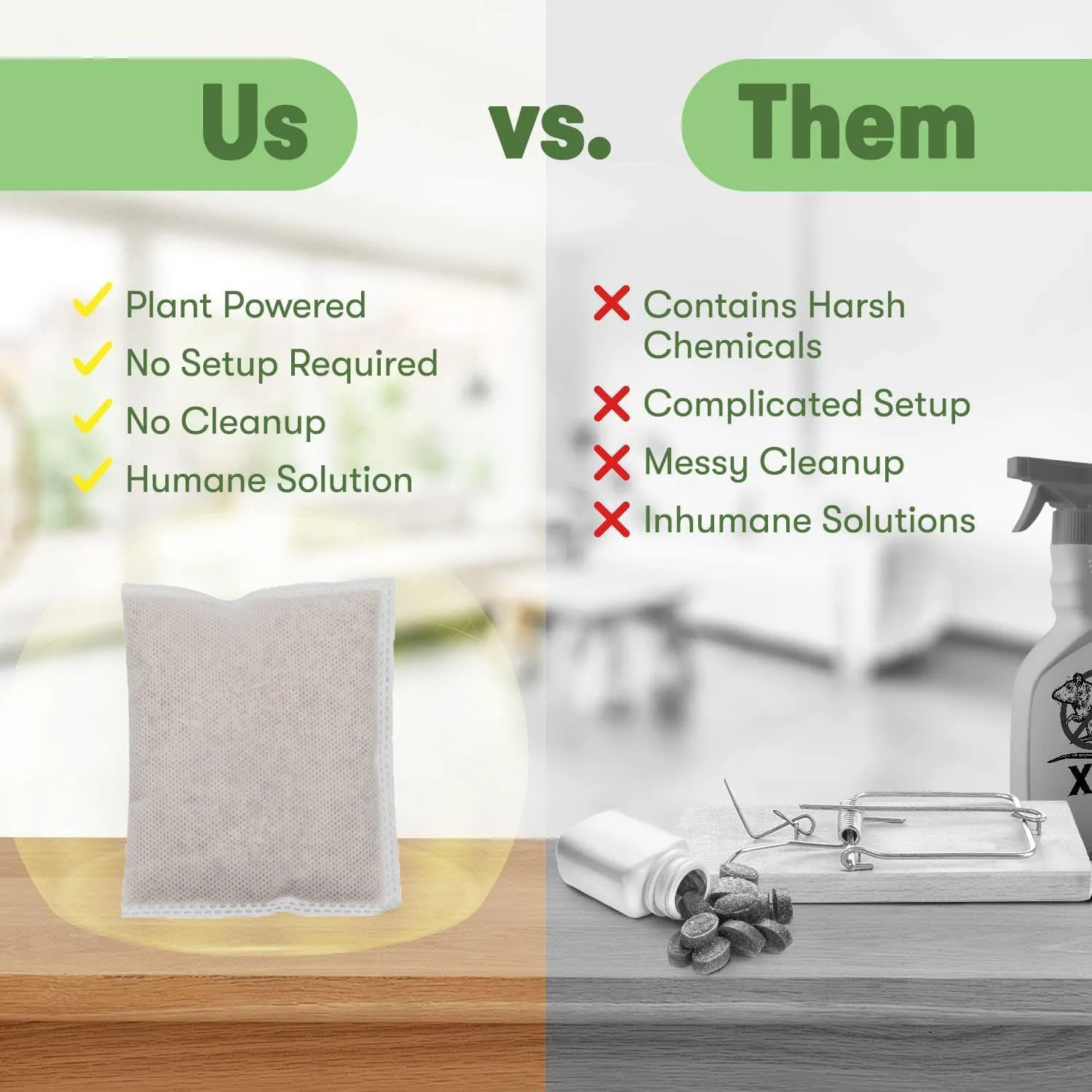 Natural safe Rat Repellent long lasting Strength Rodent Repelling Sachets Included Mouse bug Repellent for home