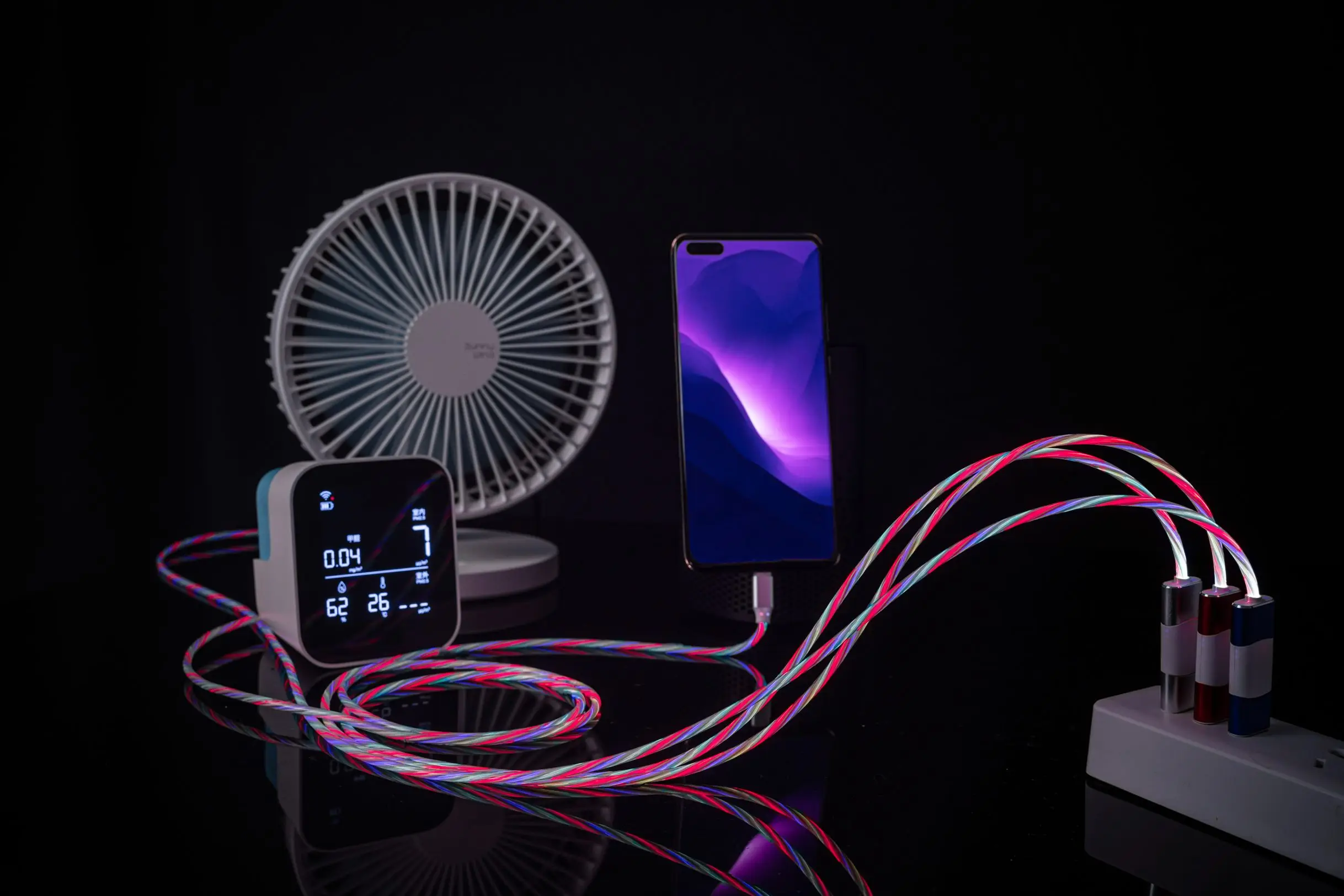  Умный USB-кабель tuya кабель для мобильного телефона USB-шнур управление через приложение RGB быстрой зарядки типа