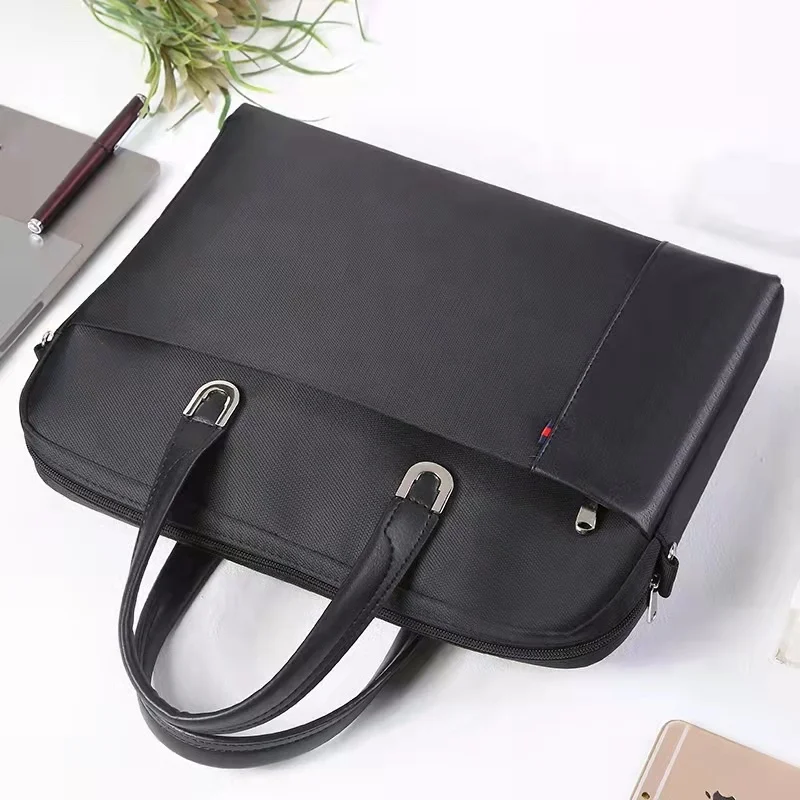 Wholesale Office Single Shoulder Laptop Business Waterproof Canvas Briefcase Mens Messenger Bag