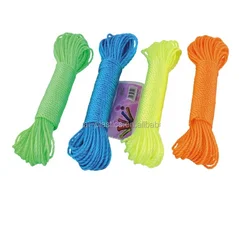 Plastic multi colors clothes line rope braided 6mm rope