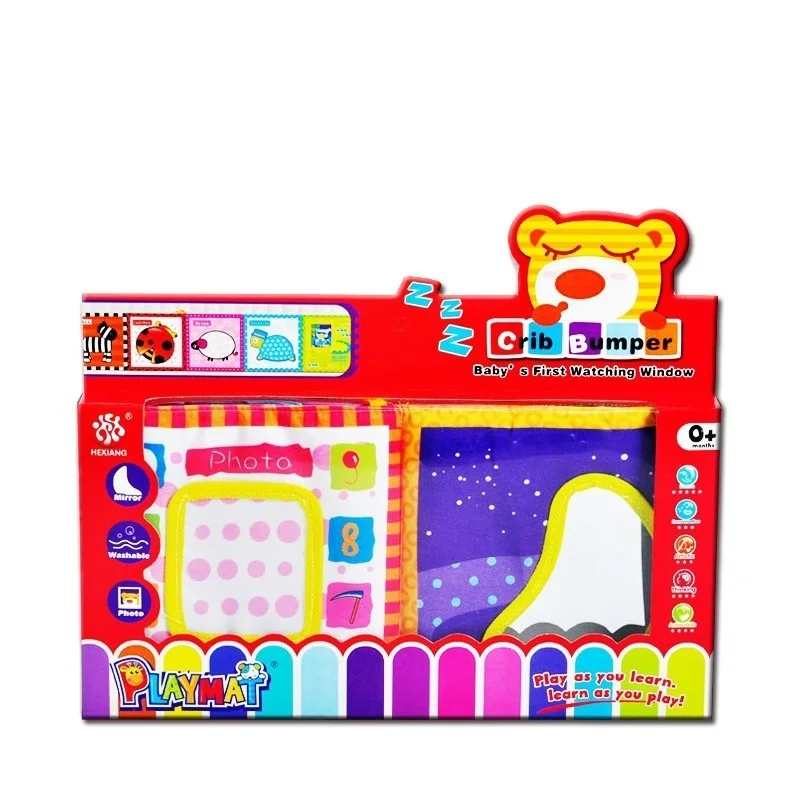 HX201E Wholesale Educational Baby soft cloth book for bed