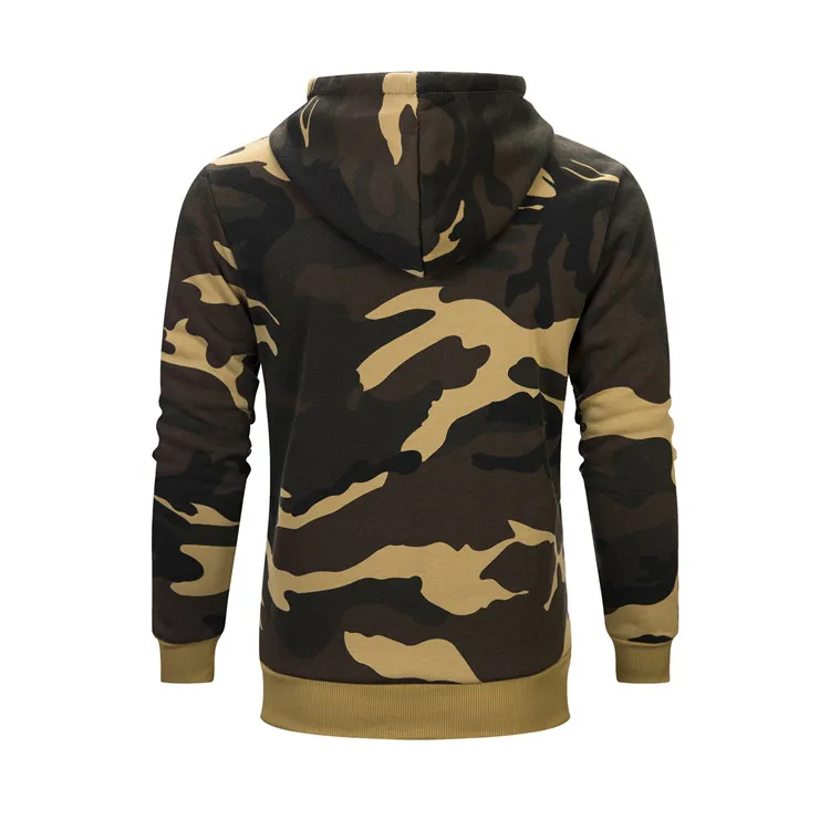 Men Custom Logo High Quality Oversized Camouflage Pullover Sweatshirt Gym Hoodies