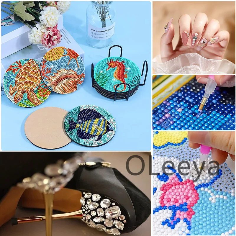 Oleeya Factory Wholesale Resin 3mm 4mm 5mm Resin Flatback Rhinestones Non Hotfix Rhinestone for Tumblers Resin Crafts DIY