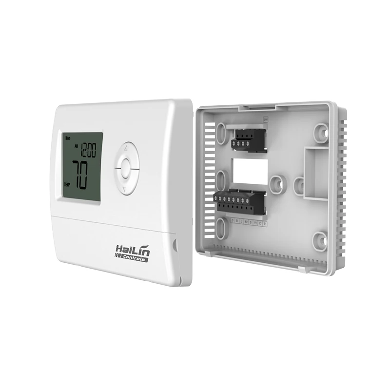 HaiLin 24V AC&HP Thermostat 1H/1C to 3H/2C With 2AA Battery Backup  For PTAC Roof With Fan Switch And System Selector Switch