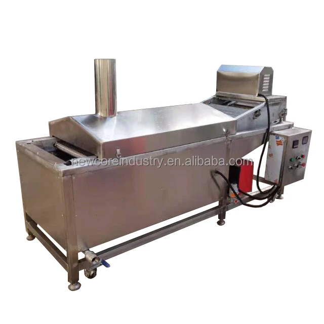 Commercial continuous frying chicken meat chicken frying machine