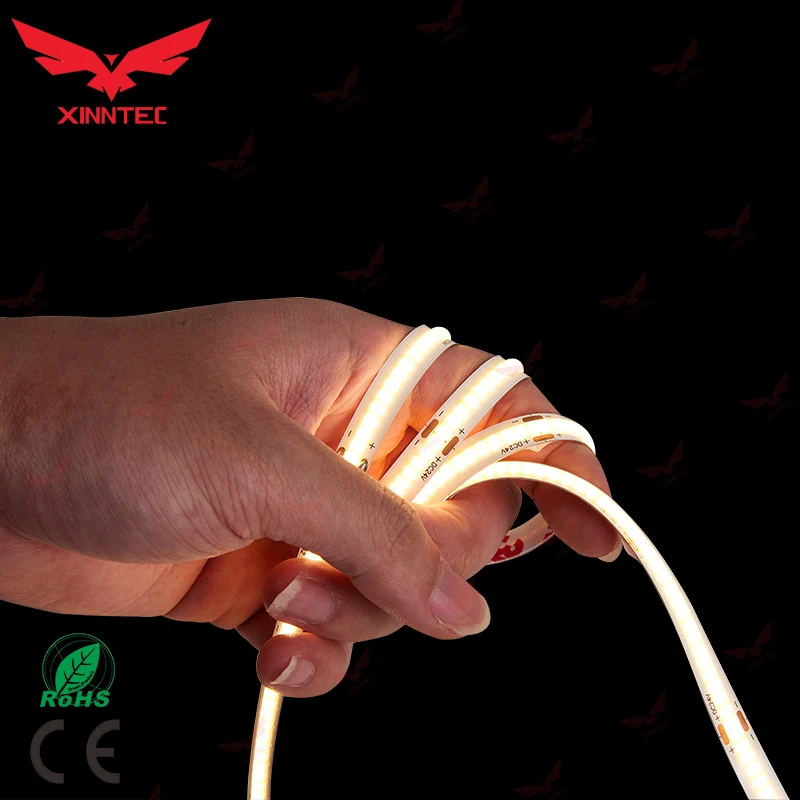  DC12V / DC24V Cuttable 11W IP44 352 Chips 8 mm Width Flexible 3M Tape Light Luz de la tira LED strip COB Strip