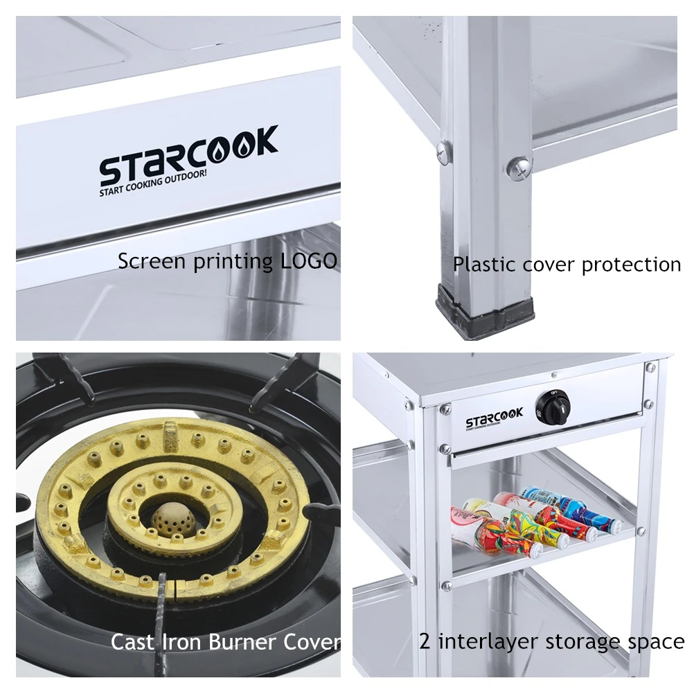 Factory Price 2 Burner Table Top Gas Stove Double Burner For Garden