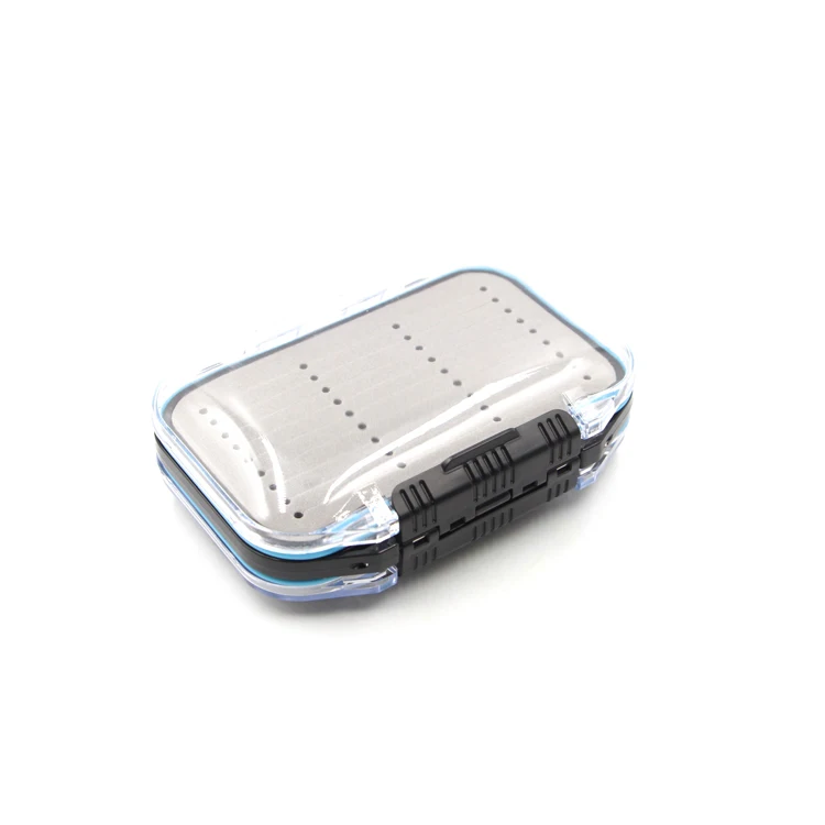 2023 Hot Selling Fly Fishing Box Two-Sided Waterproof Lightweight Fly Box Easy Grip Transparent Lid Fly Fishing Lures Box