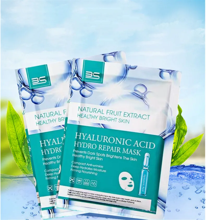 OEM Hot Popular Product Beauty Skin Natural  Hyaluronic Acid  Repair Facial Mask Sheet Skin Care Hydrating Moisturizing Skin