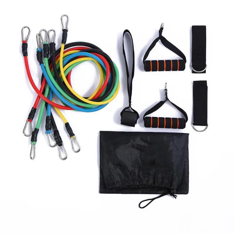 11pcs Pull Rope Fitness Exercises gym Resistance Bands Latex Tubes Pedal Excerciser Body Training Workout Yoga