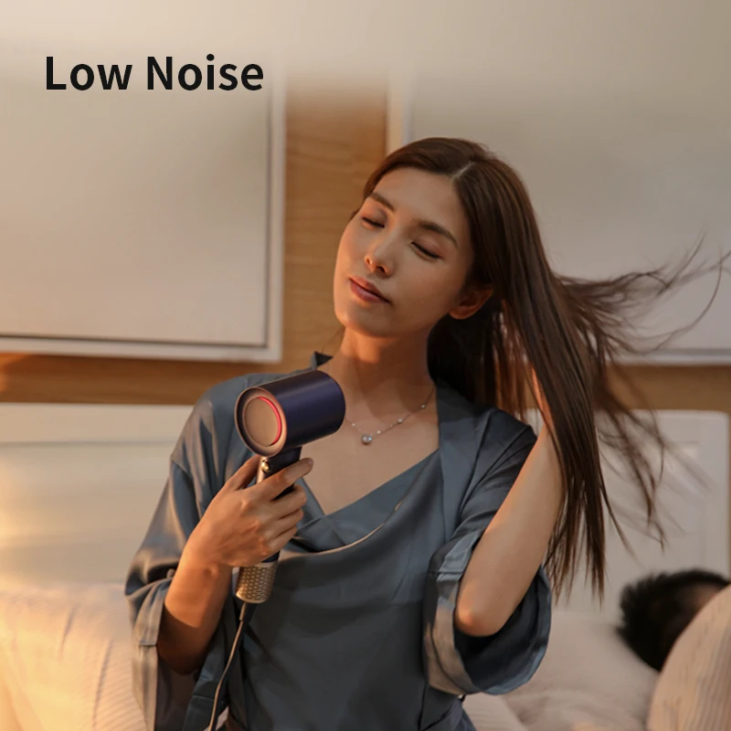 Professional Hair Dryer Ionic Blow Dryer with Diffuser and Nozzle 110000RPM Negative Ions Salon Lightweight Hairdryer