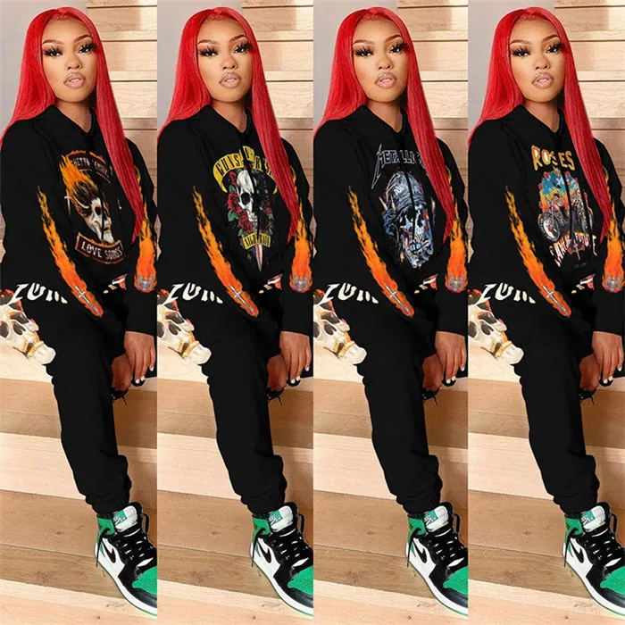 Fall Clothes 2021 Plus Size Two Piece Pants Set Women Tracksuits Ladies Crop Tops 2 Piece Set Women Winter Clothing Joggers Sets