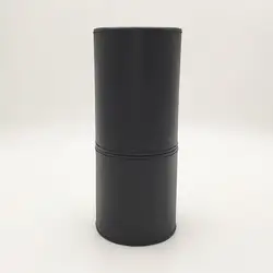 Empty Cylinder Pvc Pu Leather Silicone Pen Holder Custom Travel Portable Cosmetic Brush Storage Box Bag Makeup Brush Set Holder