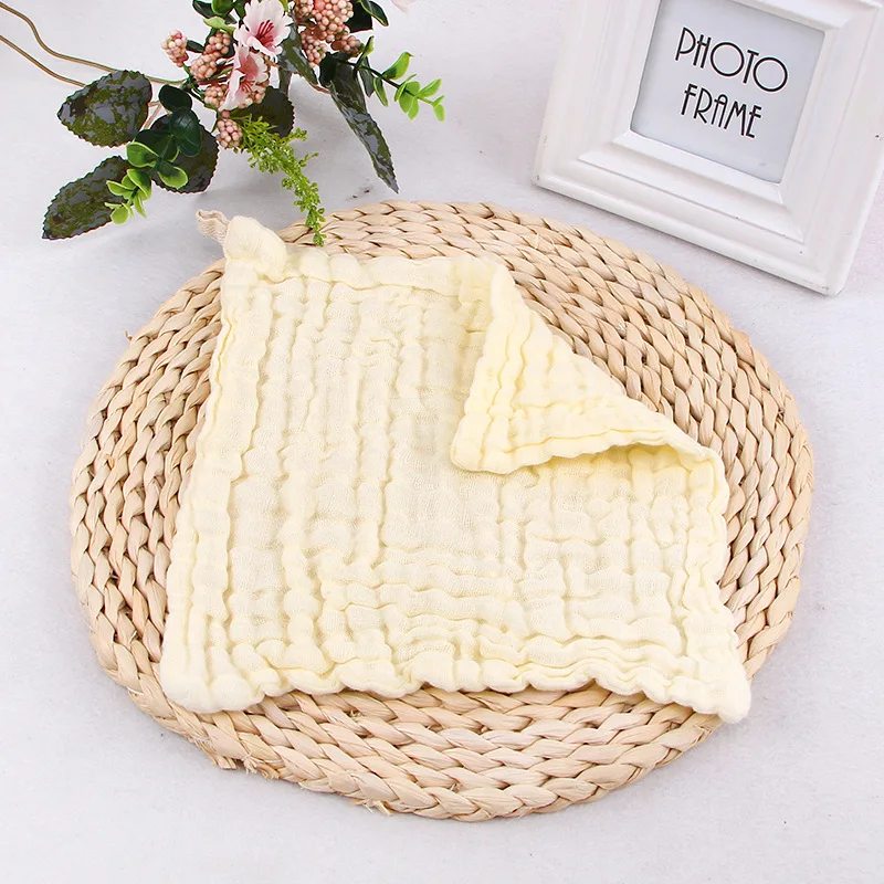 Wholesale New 6-Layer Muslin Pure Cotton Gauze Bath Towel Washcloth Baby Face Cleaning Hook towel handkerchief for baby