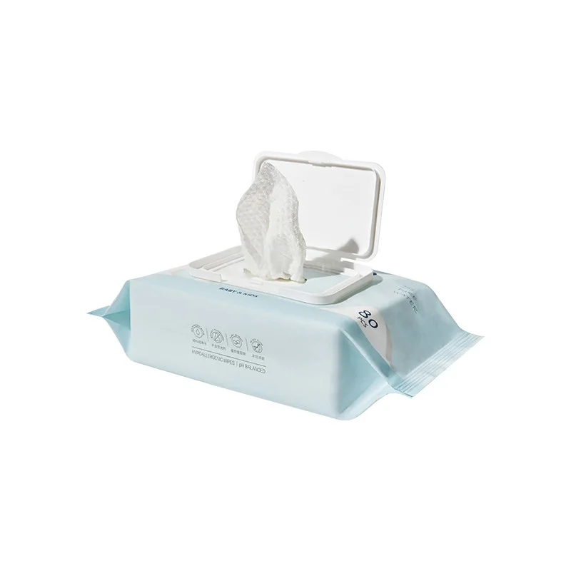 Good quality baby wipes in stock, English packaging, safe and convenient Wet wipes wet tissueature Type