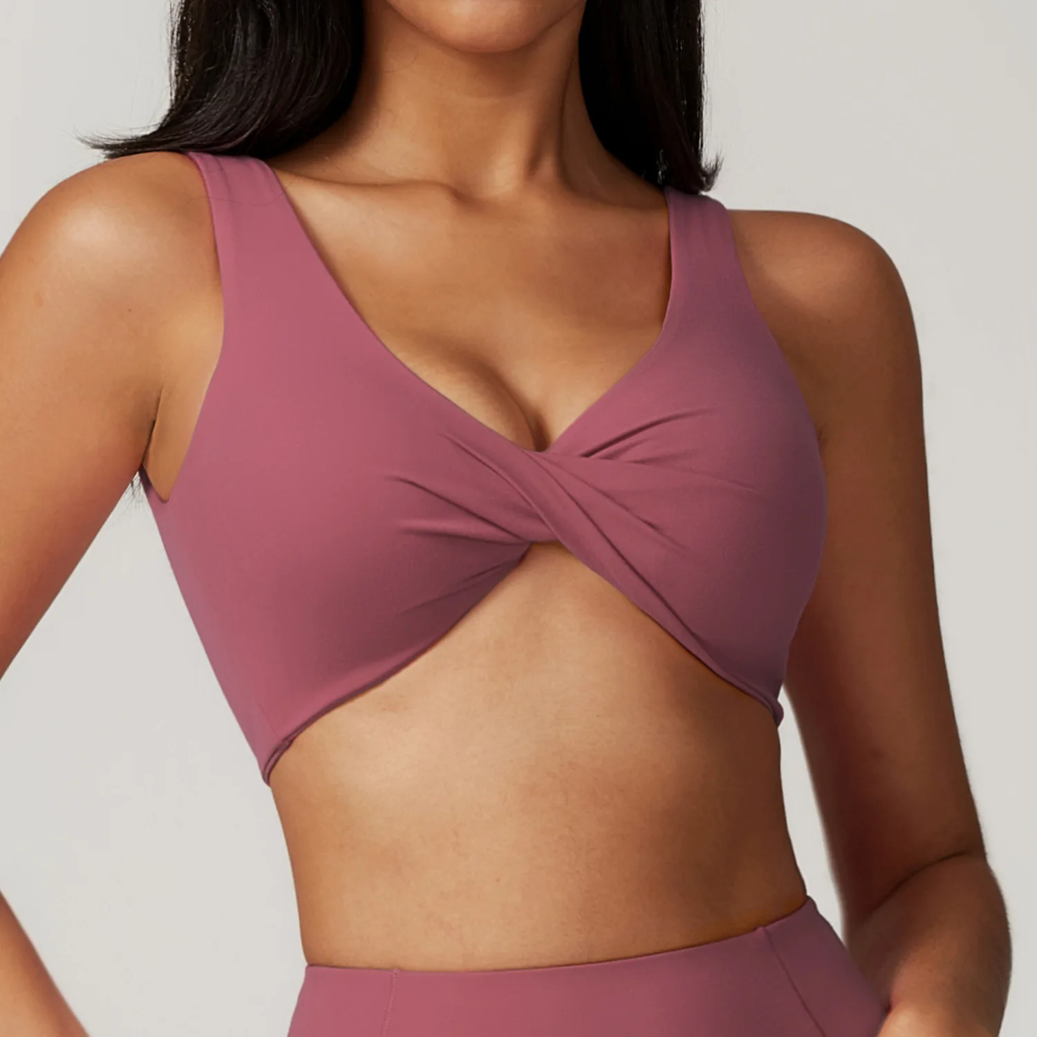 Cheap Wholesale Nude Back Yoga Bra Outer Wear Sexy Quick Dry Sports Fitness Tight Yoga Clothing