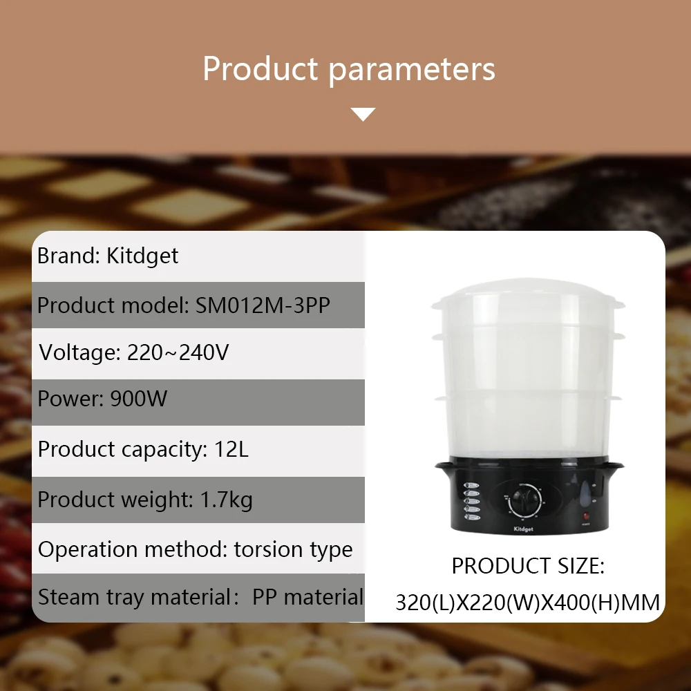 Hot Sales Wholesale Cuisseur A La Vapeur 3 Layers Plastic Electric Steamers Hot Pot Fish Electrical Food Steamer  For Cooking