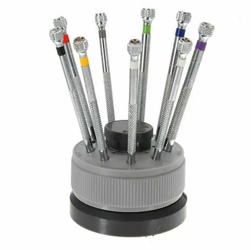9pc Set Precision Screwdriver Watch Jewelry Slotted Flat Blade Watchmakers Tools