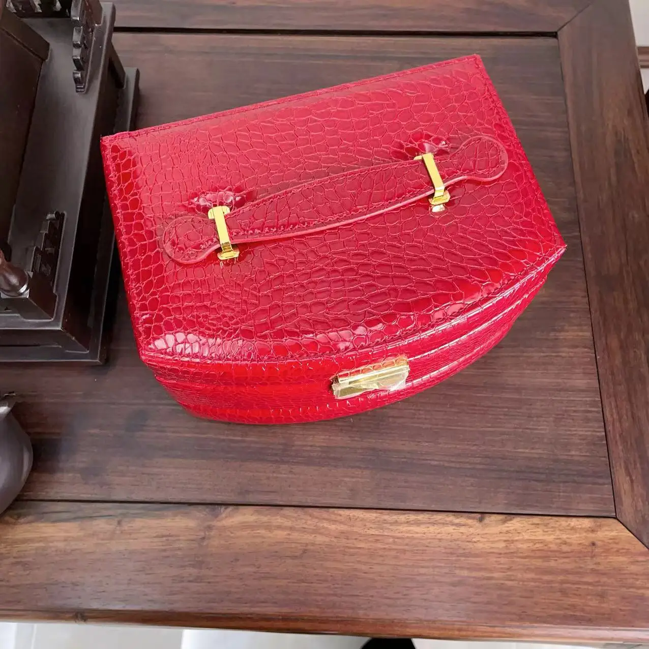 Black Antique Jewelry Display Box Leather Trinket Jewelry Storage  Drawer Packaging Box