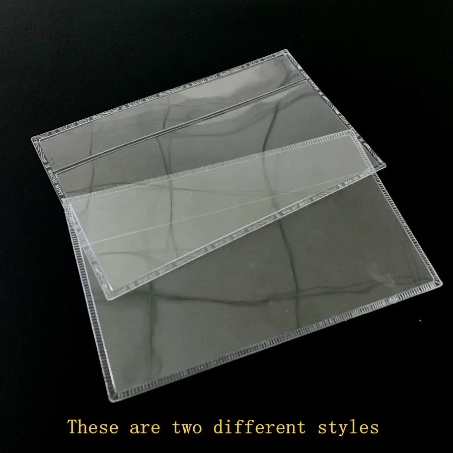 
PET sleeve film Protective cover for bank note exhibition display box PMG paper money bag Transparent inside pages 