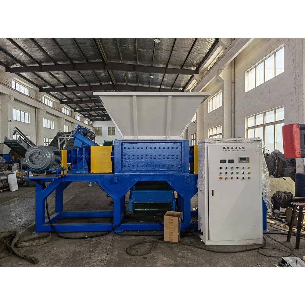 Две/двухвальный изношенных шин бумага медных проводов и кабелей Пластиковая разделочная дробления рециркулируя Шредер