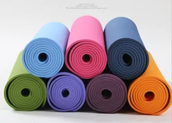 Custom logo 6mm ECO-friendly anti-slip texture Fitness Pilates TPE Yoga Mat