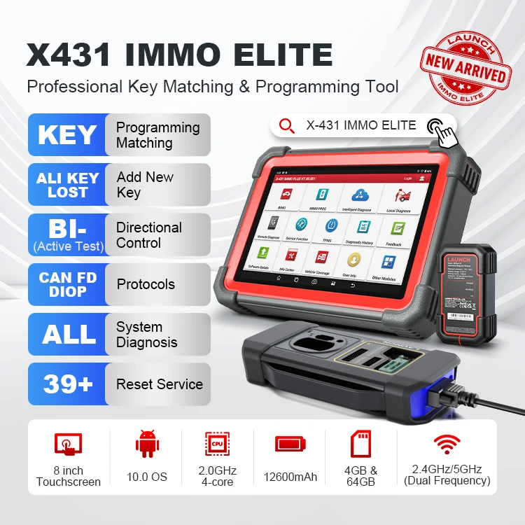 advanced launch x431 immo elite plus with xprog3 key programming anti-theft matching tool oe-level all system diagnoses scanner