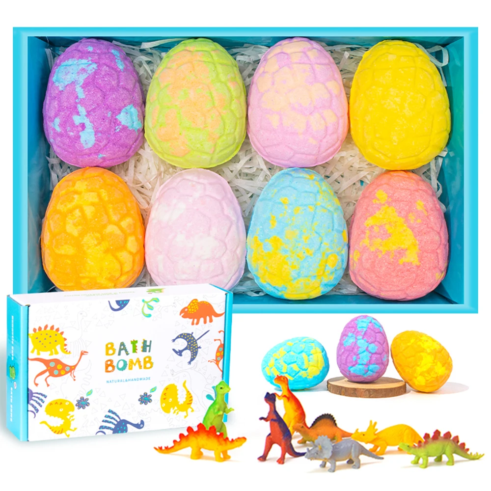 Factory Direct Supply Hemp Surprise Dino Egg Bath Bomb Kids Bath Bombs With Toy Inside