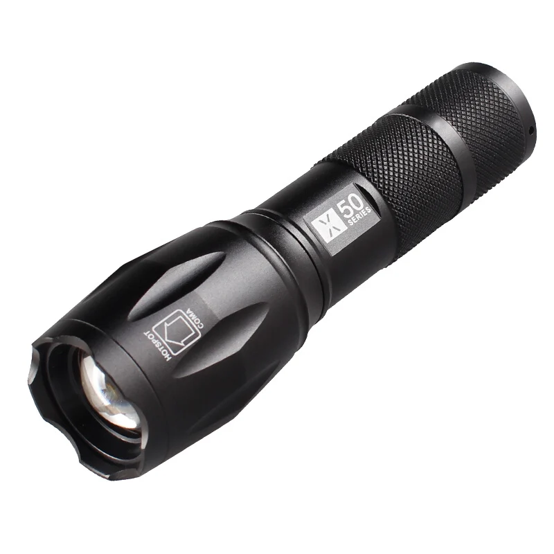 Тактический светодиодный фонарик Warsun X50, 18650 лм, масштабируемый, с аккумулятором или 3 батареями ААА