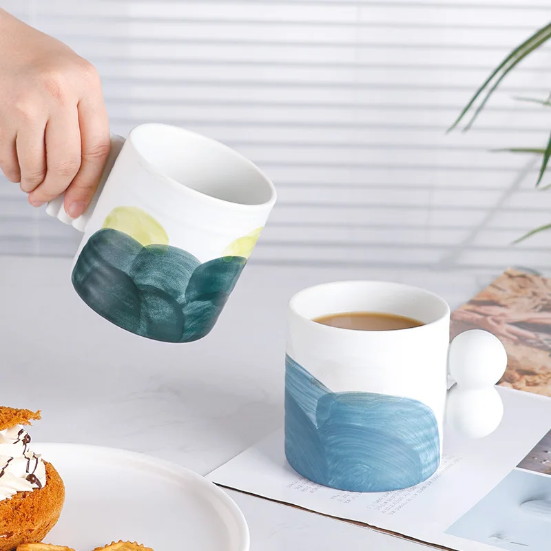 Manufacturer Malaysia Personalized Hand Made Ceramic 330ML Coffee Milk Water Cup Mug