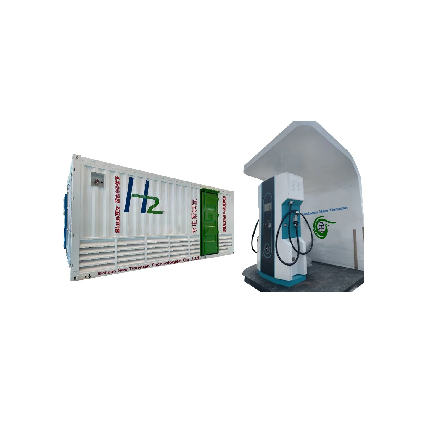 Hydrogen Refueling Station Rated Production 10Nm3/h Working Pressure 45MPa Hydrogen Generator Hydrogen Gas Filling Station