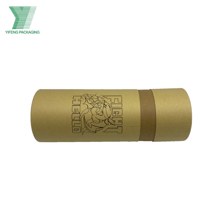 30ml Custom round package white black kraft brown paper tube for essential oil glass dropper bottle jar