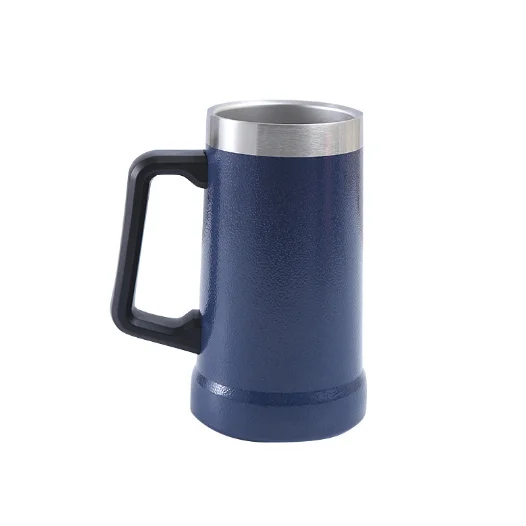 Adventure Big Hand Grip Beer tumbler  cup Stainless Steel Double Wall Tankard Beer Mug with Handle