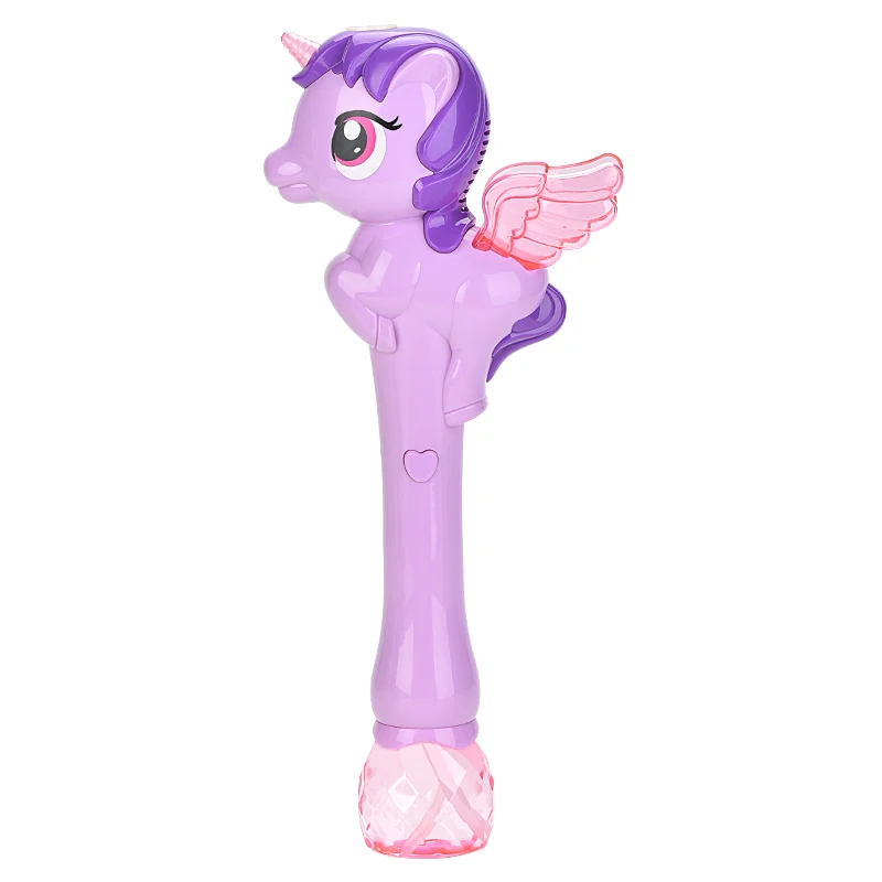Hot summer bubble kid toy soap unicorn bubble toy wand colorful light up unicorn bubble wand
