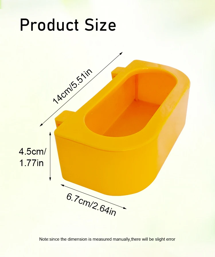 YYC PH189 Plastic hanging cage Quail Dove Chicken feeder bowl Pigeon Bird Drinker Cup