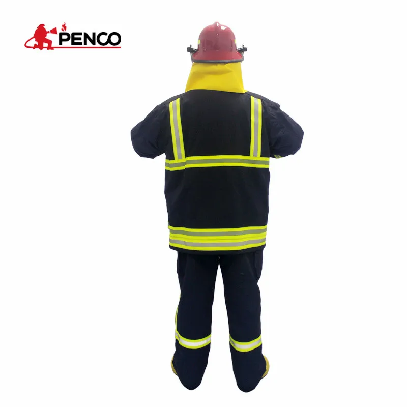 Shanghai PENCO 2021 new  firefighter uniform fireproof reflective tape  EN469 firefighter clothing suit firefighter clothing