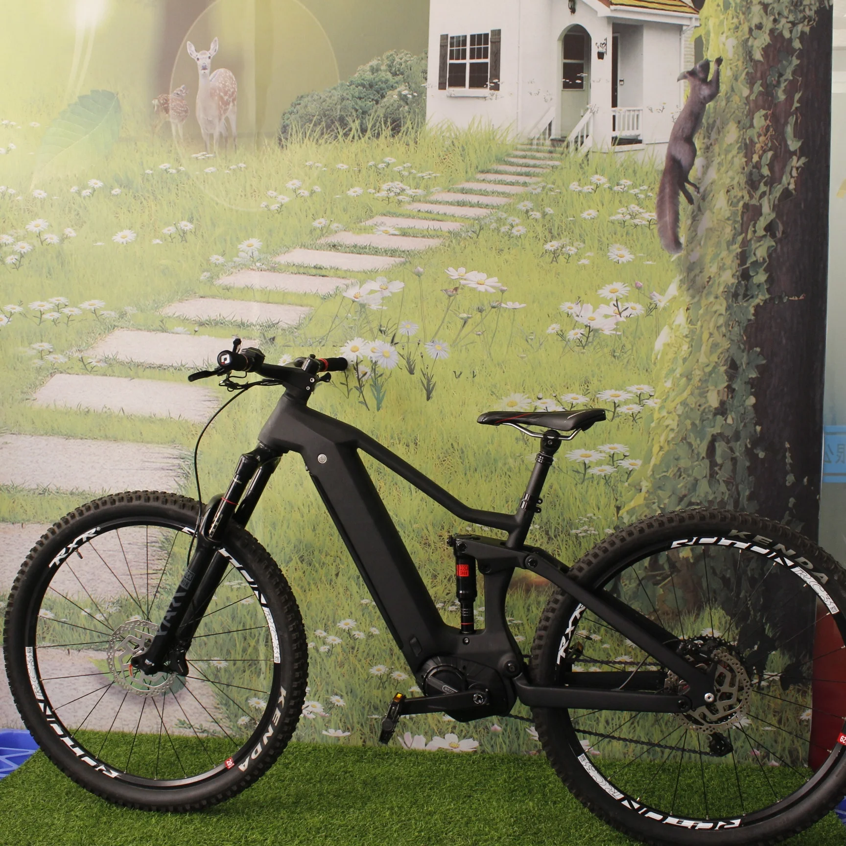 Изготовление на заказ хит продаж E-MTB discbrake карбоновая рама электрический велосипед 17.5Ah батарея горный bafang мотор M510/M500