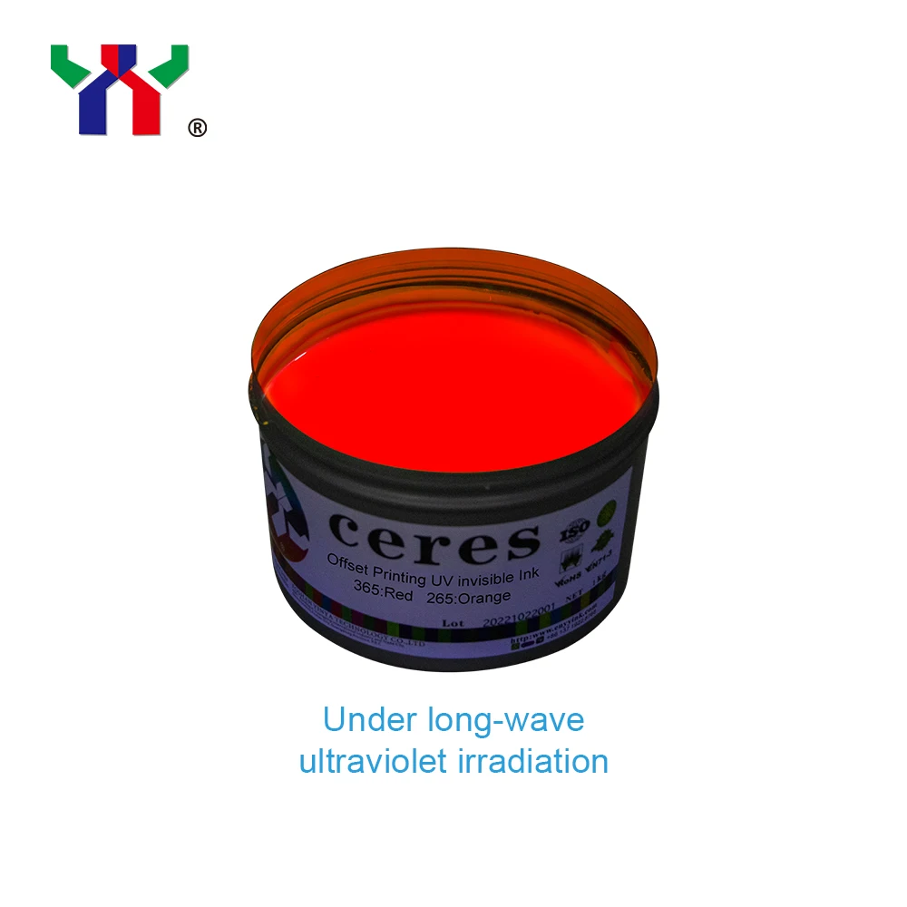 Ceres manufacturer hot UV Invisible Ink 365:Red 265:Orange Cheap as chips Dual Band
