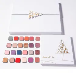 Christmas Makeup Wholesale Advent Calendar Private Label Eye Shadow Gift Set Box Make Up Set Private Label Cosmetics