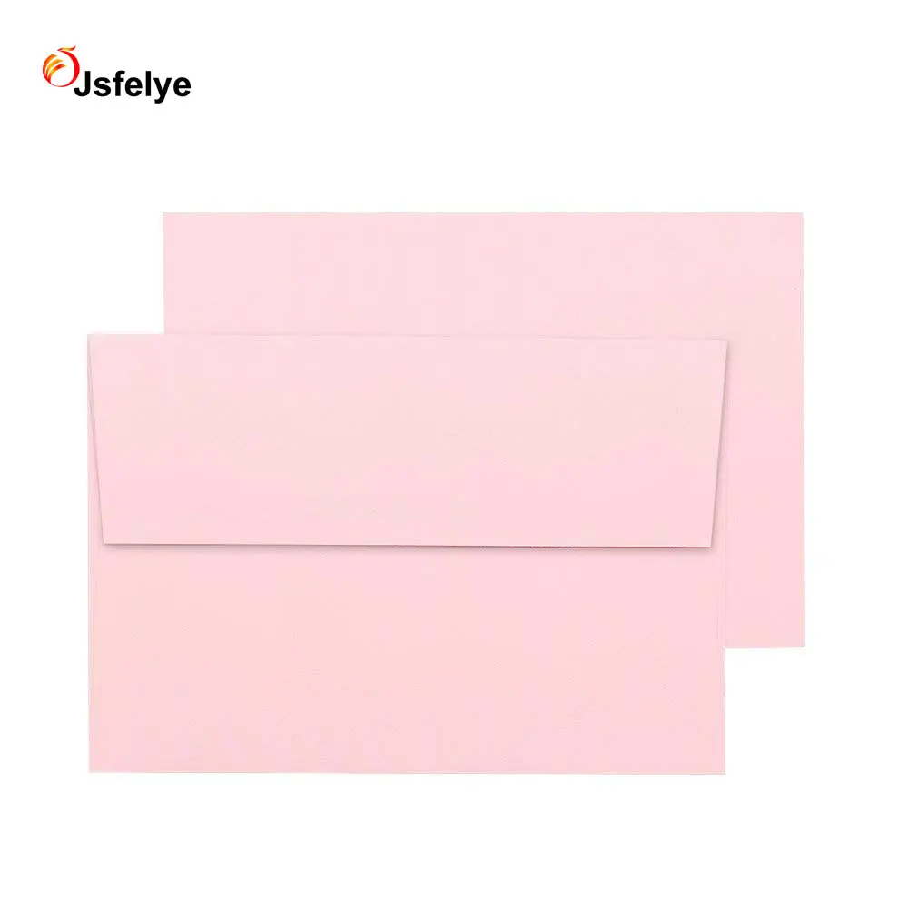 A5 размер простой розовый кожура и герметичный конверт