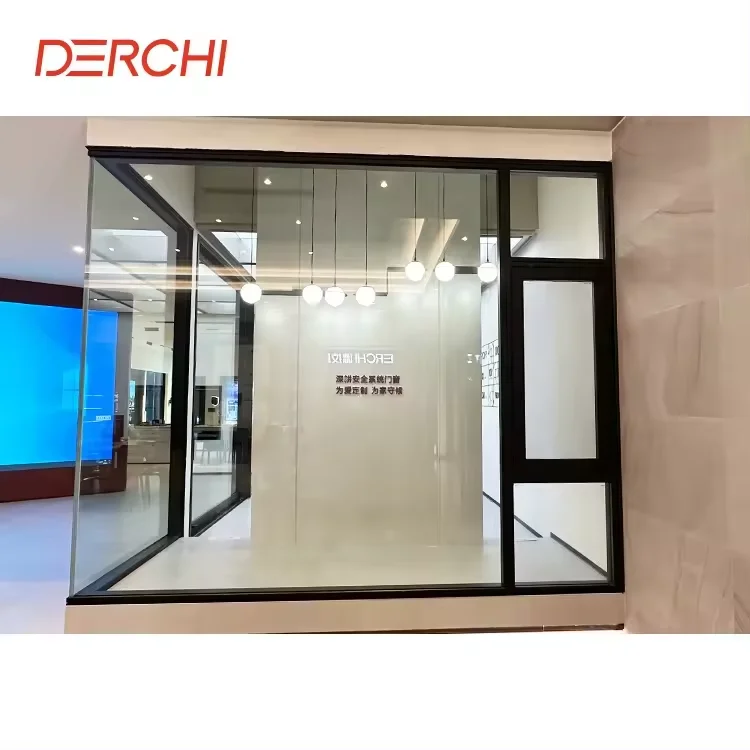 Hurricane Anti-impact Heat Insulation Thermal Break Great Picture Window Temered Glass Panoramic Aluminum Fixed Window